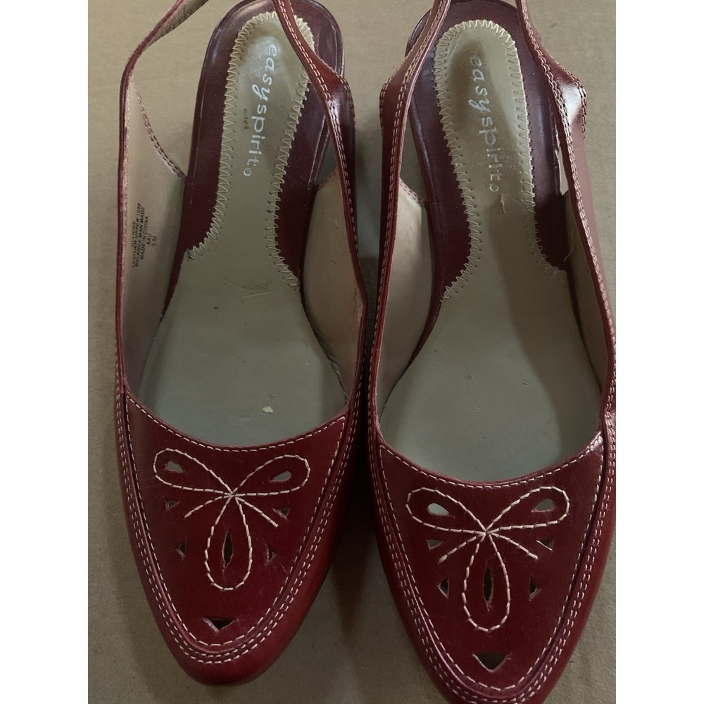 Easy Spirit‎ Womens Size 5 Brick Red Sling back Shoes